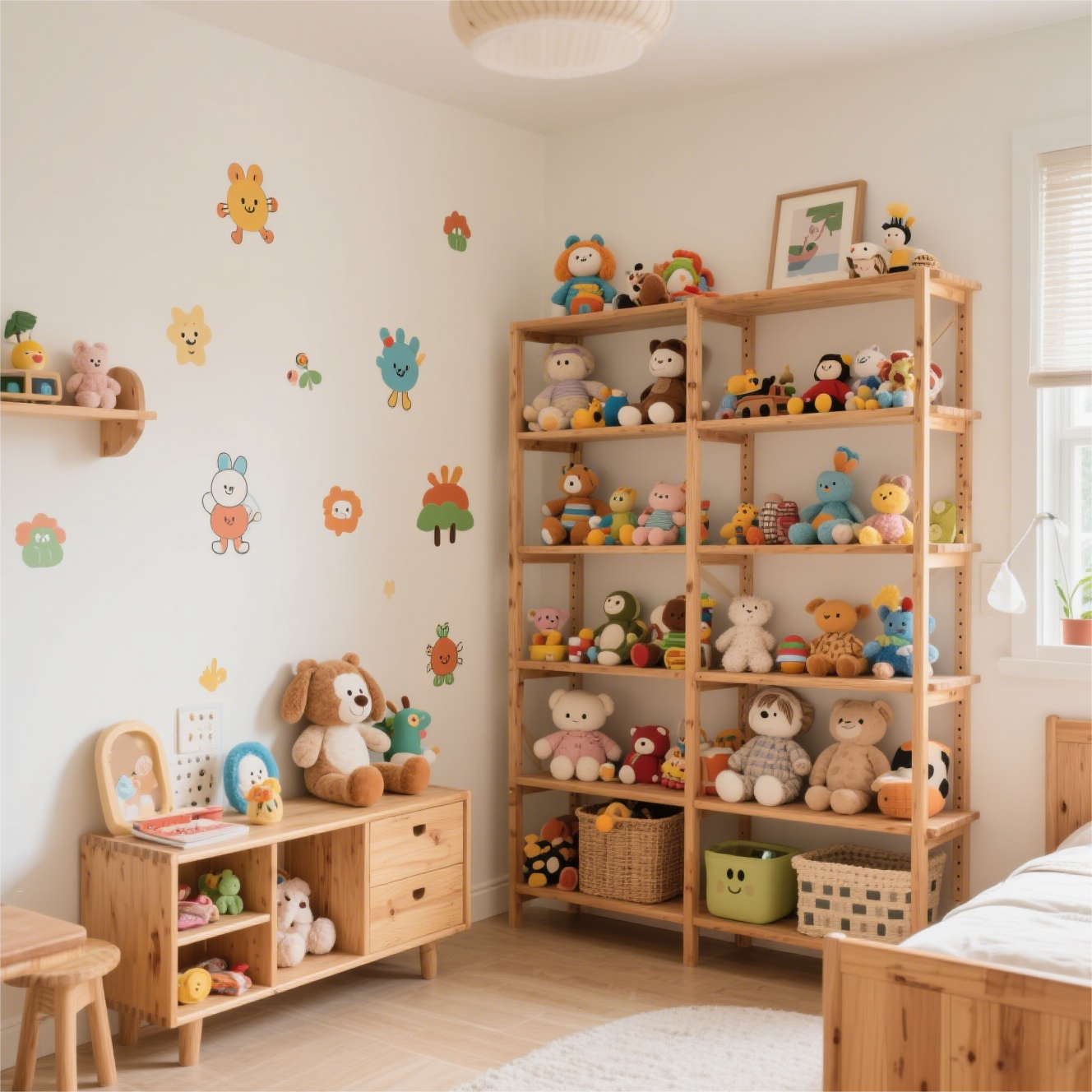 wood color shelving
