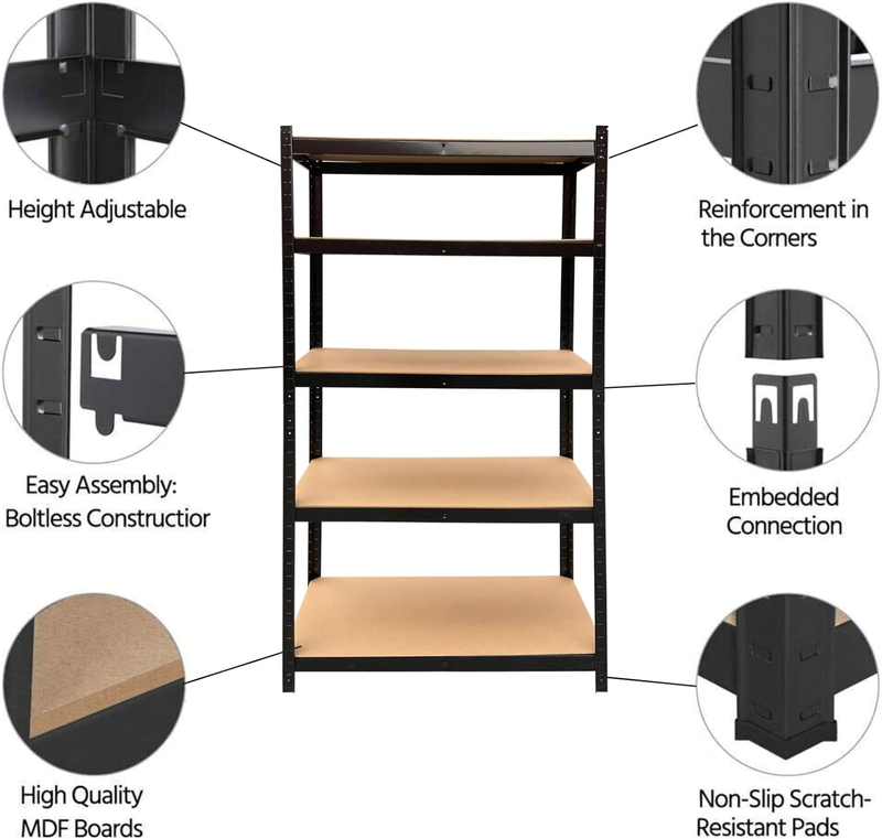 MDF Board Metal Shelving