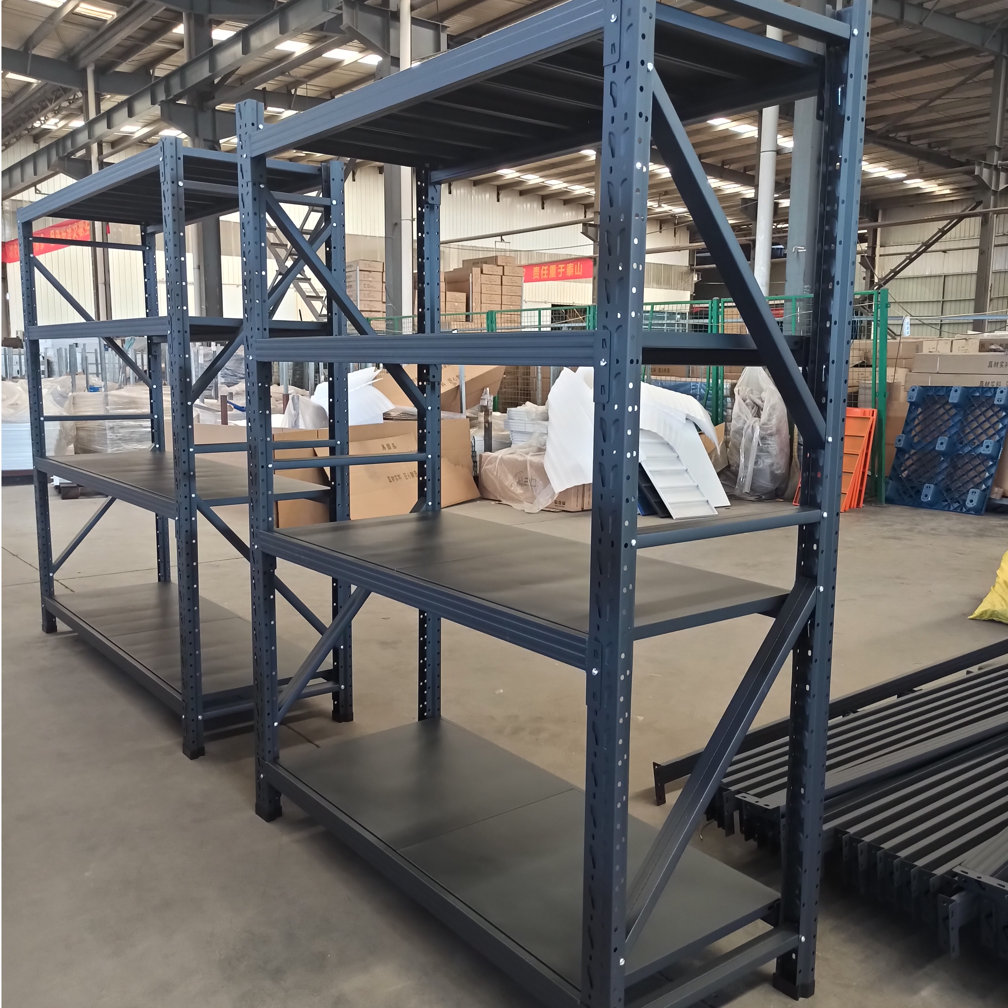 Black 2000*600*2000mm Steel Rack Longspan Shelving Rack 